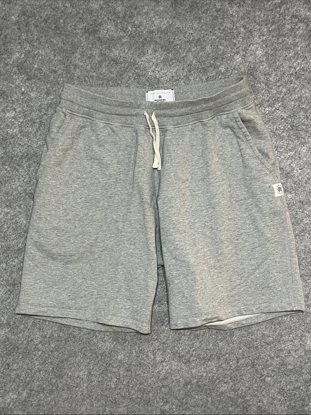 Reigning Champ Heather Grey Knit Drawstring Shorts